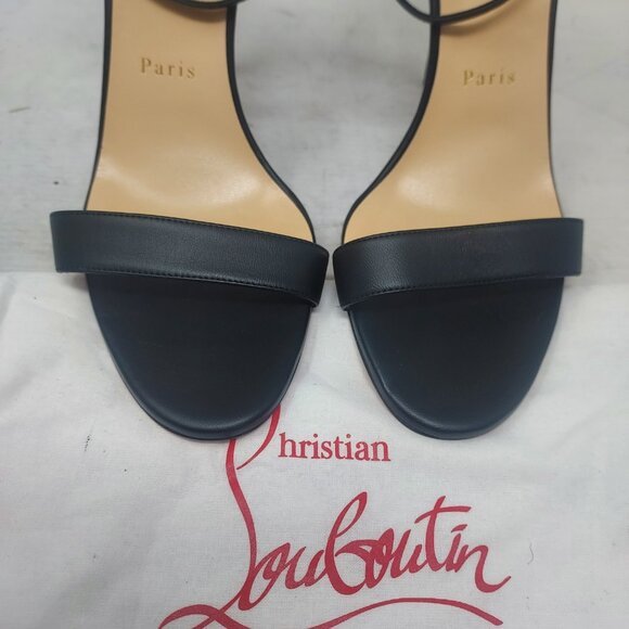 Christian Louboutin Loubigirl Black Ankle Strap Heel Sandal - Picture 9 of 15